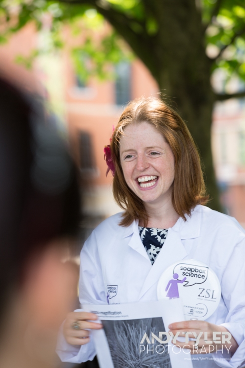 Dr Zoe Schnepp at Soapbox Science