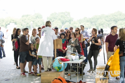 Dr Cath Waller at Soapbox Science